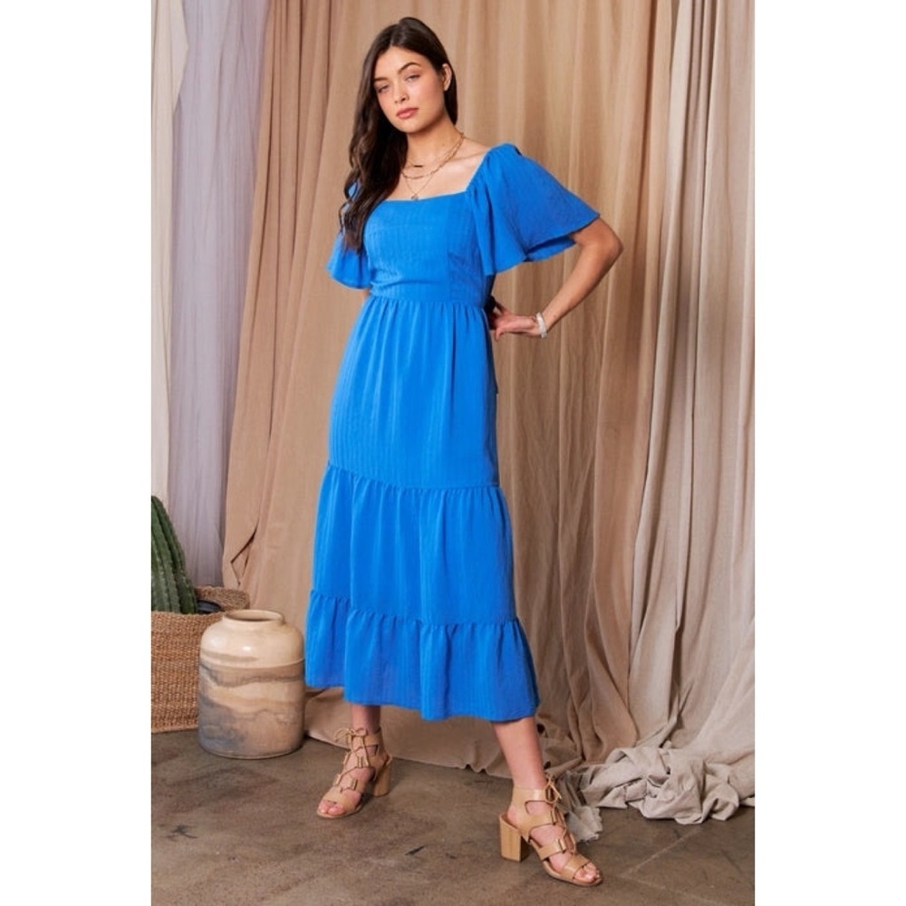 Blue Tiered Maxi